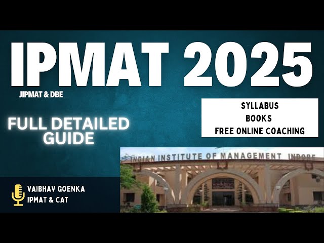 IPMAT Self-prepration Guide | Full Details on Books, Youtube Channels & Online Coaching