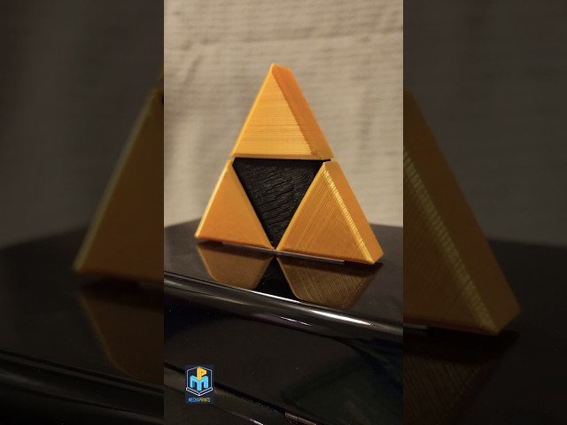 Tri Force 3D Printed Fidget - Link to .stl in desc #3dprinting #asmr  #fidget #zelda