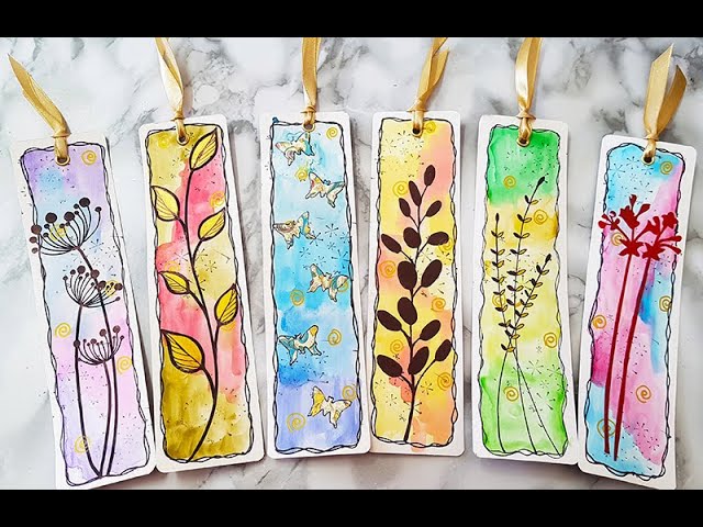 Easy Watercolor Bookmarks - Anyone Can Do It