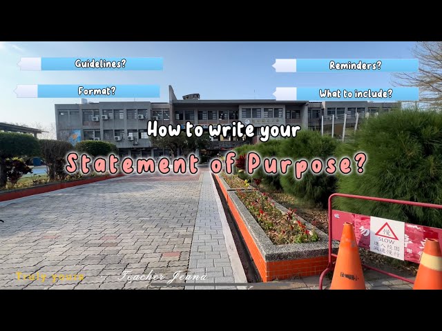 How to write your Statement of Purpose? | ESL Teacher | Teacher Jeana