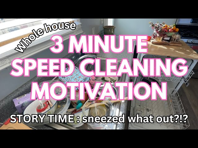 ⭐️Sneezed what out?!⭐️ Speed cleaning motivation, whole house, CLEAN WITH ME, voiceover momlife