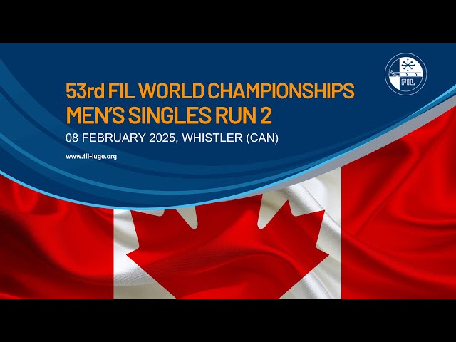 Men's Singles Run 2 | 53rd FIL Luge World Championships in WHISTLER, CANADA 🇨🇦