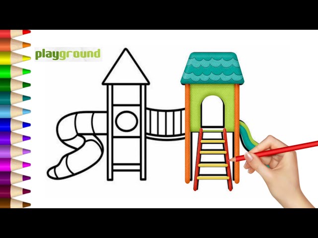 How to Draw a Playground | Simple & Easy for Kids