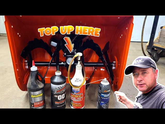 HOW-TO Lubricate The Auger Gear Box On ARIENS, MTD, CUB CADET SNOWBLOWER With No Drain Plug!