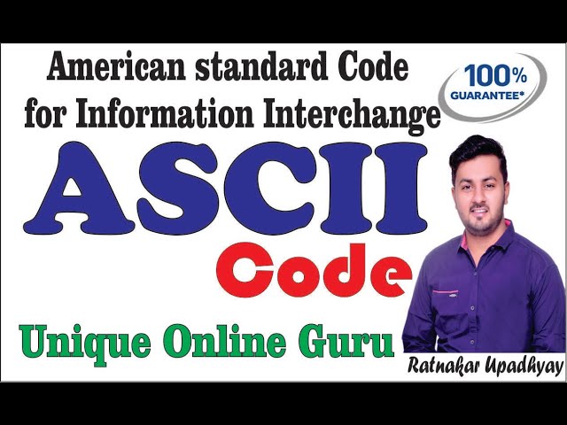 ASCII Code in hindi|Codes (ASCII,BCD,EBCDIC,Unicode) | RATNAKAR UPADHYAY