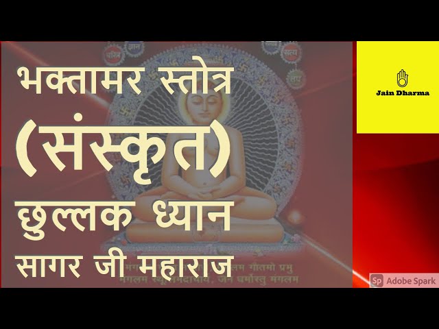 Bhaktamar Stotra (Sanskrit) - भक्तामर स्तोत्र (संस्कृत)  Dhyan sagar Ji छुल्लक ध्यान सागर जी महाराज