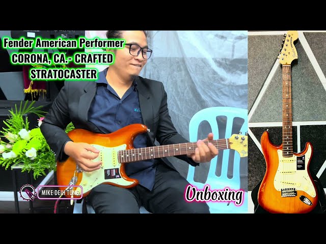 Fender American Performer Stratocaster Electric Guitar, Rosewood FB- Honeyburst #testing #unboxing