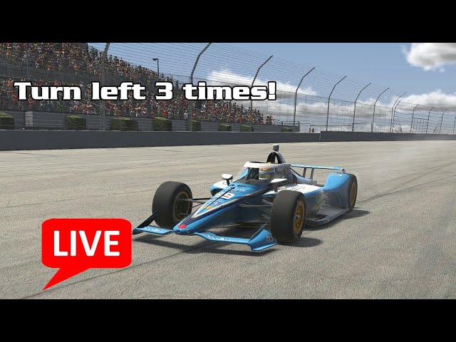 Indycar iRacing Fixed Series at Pocono. Left, then left, then left again!