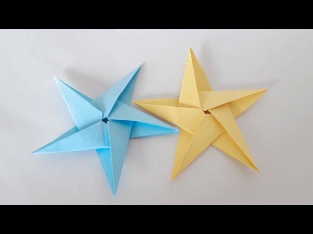 Origami Paper Art - Folding 5 Pointed Origami Star ✯DIY✯ Estrela 5 Pontas em Origami (All Paper Art)