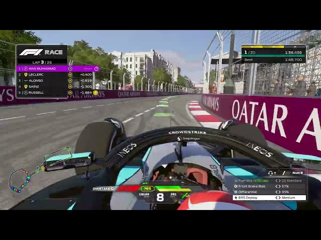 F1 24 Driver Career Episode 25 - Azerbaijan GP with Mercedes