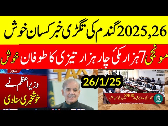 گندم کی امدادی قیمت فائنل اعلان!! wheat support price in punjab pakistan 2025 قومی اسمبلی گندم   خبر