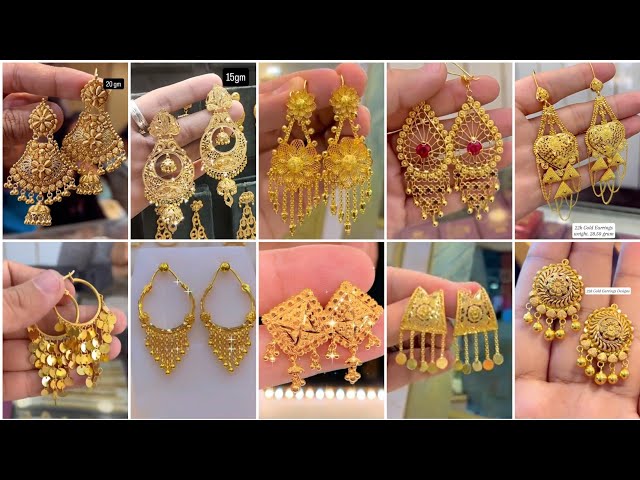 Top Trending Gold Earrings Designs 2025 | Royal Gold Earrings Designs 2025 | Latest Gold Earrings