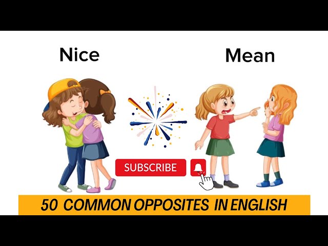 50 Common Opposites in English || English Listening and Speaking Practice||English Learning