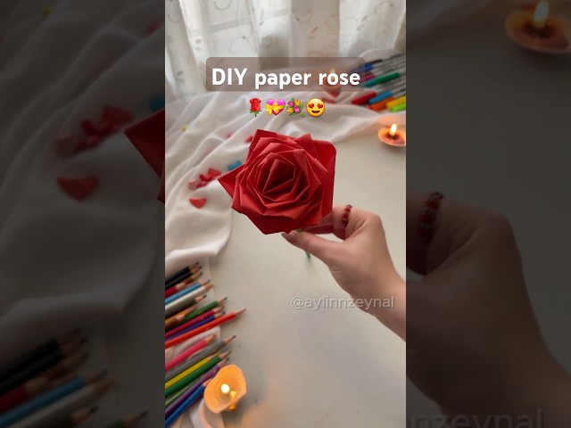 paper rose tutorial 🌹💝💐 #shorts