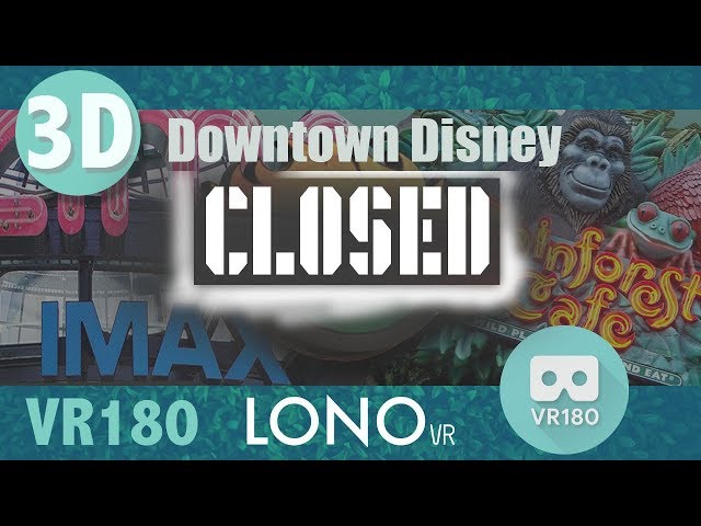 Vr180 Downtown Disney's Closed Rainforest Cafe, Amc Theater, and Espn Zone 3D VR Experience