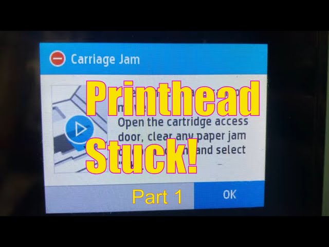 Fix "Carriage Jam" in HP Printer - The print carriage cannot move.