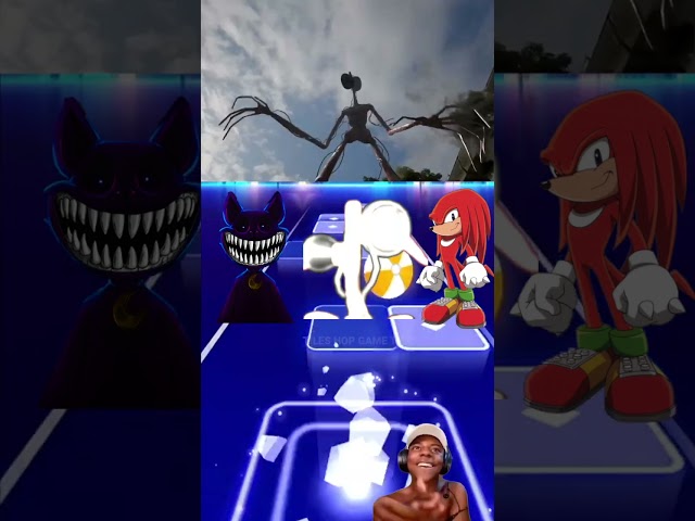 CatNap Nightmare vs Siren Head vs Sonic Knuckles x Coffin Dance Tiles Hop #shorts