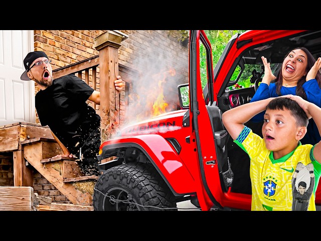 Our Jeep destroyed our Porch Stairs + Robokeeper #giveaway