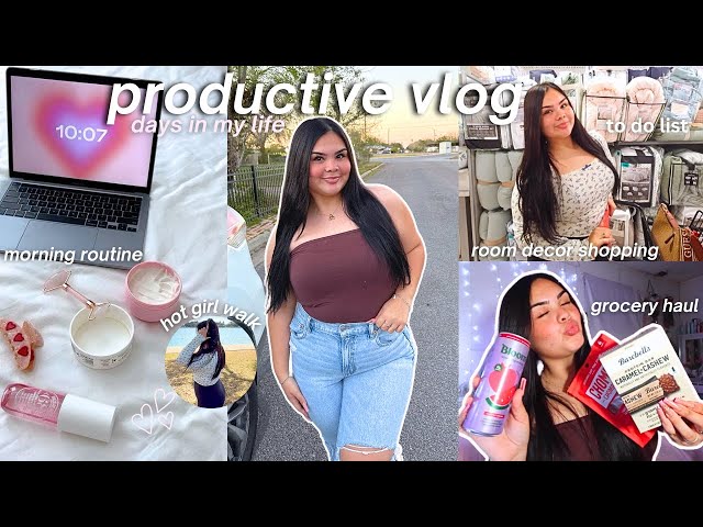 PRODUCTIVE VLOG ⭐️ room essential shopping, morning habits, grocery haul, realistic & to do lists!