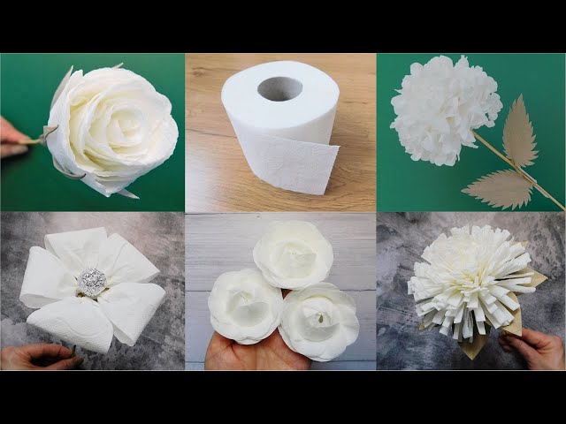 Magic Crafts with Toilet Paper 🧚‍♀️ Easy White Flowers DIY for Home Decor 💮 5 Handmade Tutorials 🧻