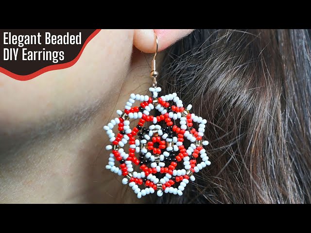 Elegant Beaded Earrings - EASY Step-By-Step Tutorial