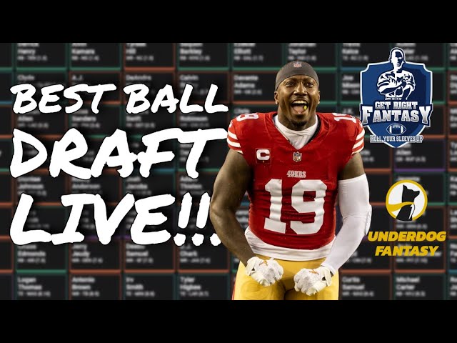 Live Fantasy Football Draft | Underdog Fantasy $5 The Puppy 2 Entry $100K to 1st!