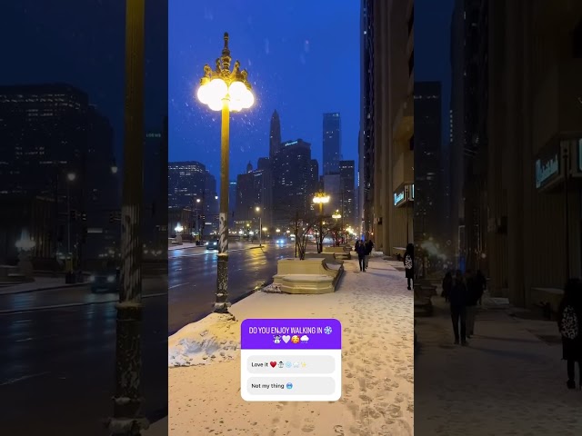 Chicago 🇺🇸❤️❄️ the dream city in snowstorm ❄️🌨️⛄️🤍 look how frozen and windy it is 🥶