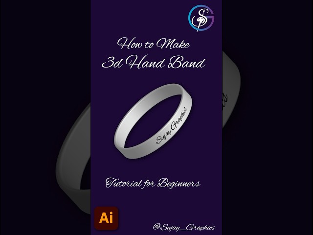 How to Make 3d Hand Band in Illustrator - Graphics Design Tutorial for Beginners #graphicdesign