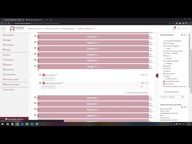 Duplicating a Quiz and Removing SEB Requirement