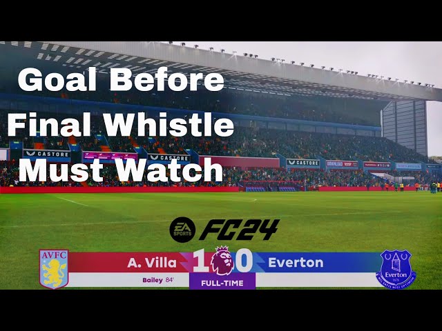 Leon Bailey Goal Aston Villa vs Everton Premier League Football ⚽| EA FC24 PS5 Gameplay