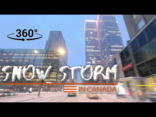 SNOWSTORM IN CANADA | KAISA HAI CANADA KA WINTER | 360 VIDEO