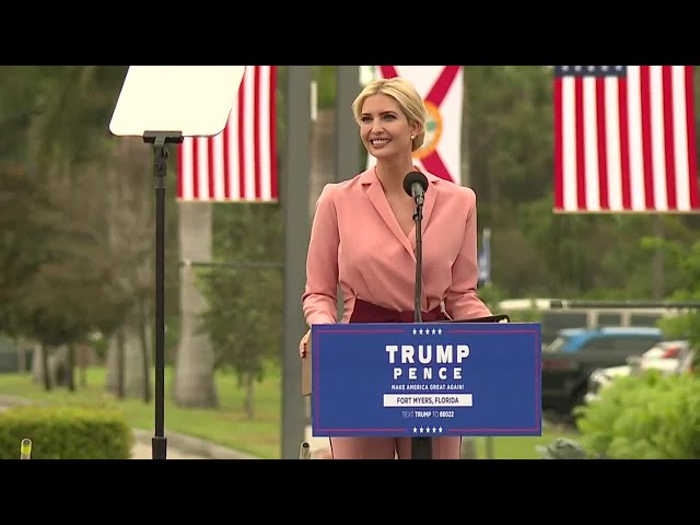 Ivanka Trump speaks at a 'Make America Great Again!' event in Fort Myers