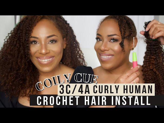 COILY CUE 3C/4A CURLY HUMAN HAIR CROCHET INSTALL| LIA LAVON