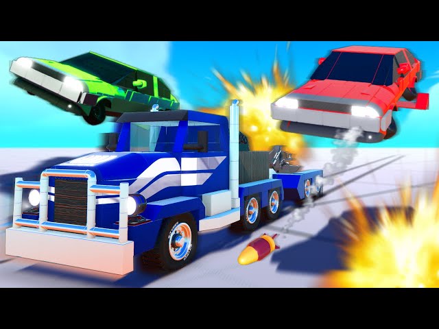 Weaponized SEMI-TRUCK Vs Flying CARS!