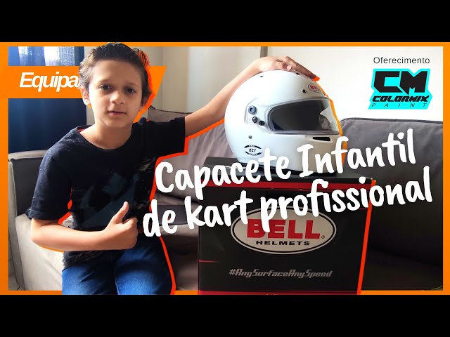 Capacete infantil profissional para kart cadete Bell KC7 Pro enviado para pintura na Color Mix Paint