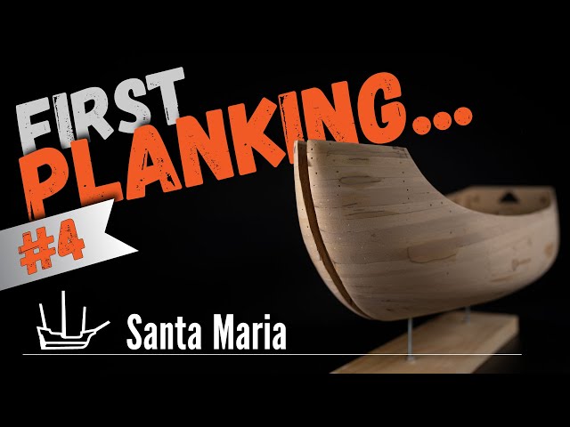 # 4. First Layer Planking - the upper part. Columbus Santa Maria. Scale 1/65