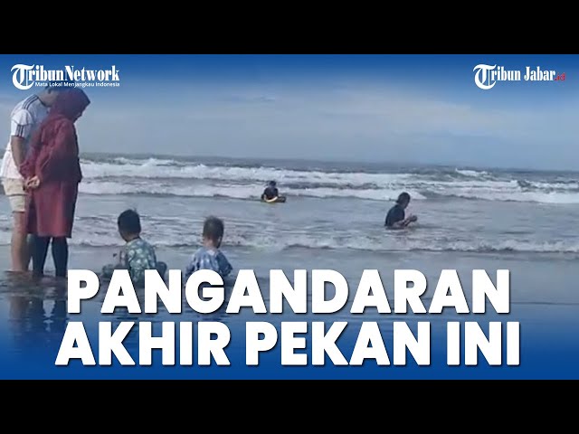 🔴Kondisi Terkini Pantai Barat Pangandaran, Waspada Main di Pantai Kemarin Warga Tasik Terseret Ombak