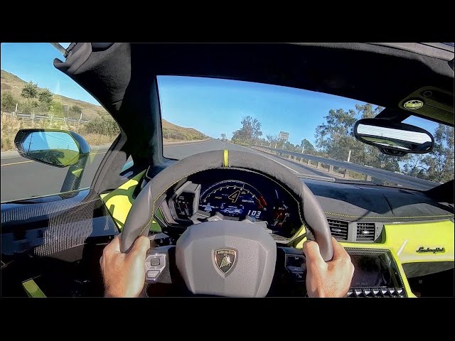 2020 Lamborghini Aventador SVJ Roadster POV Test Drive (3D Audio)(ASMR)