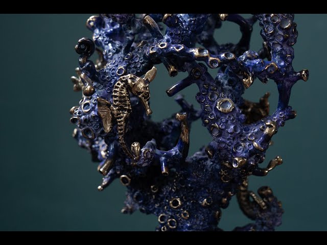 Arturas - Marine Reef #bronze #sculpture #seahorses