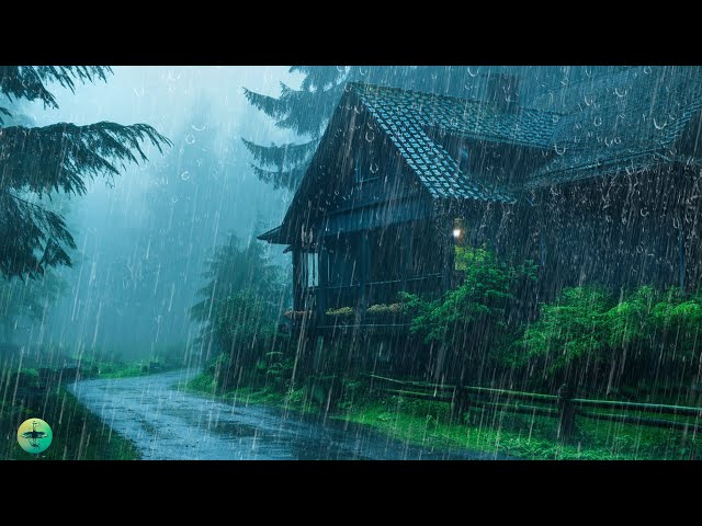 Deep Sleep Journey with Heavy Relaxing Rain & Thunder Sounds on Tin Roof at Night - White Noise