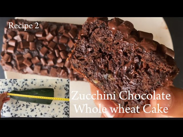 Baked Chocolate 🍫 Zucchini’s Bread Recipe - With Whole Wheat 🌾 Flour for snack or dessert