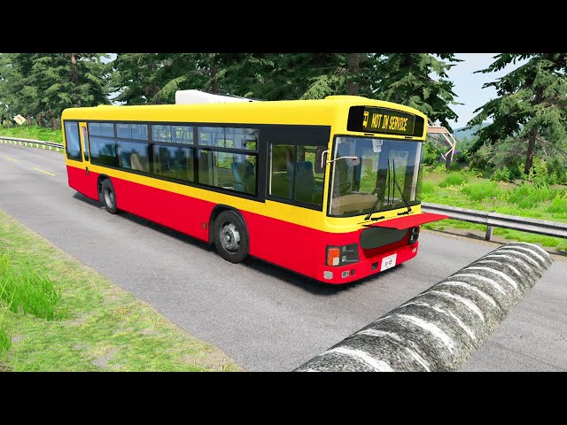 Bus Vs Massive Speed Bumps #2 - BeamNG.Drive