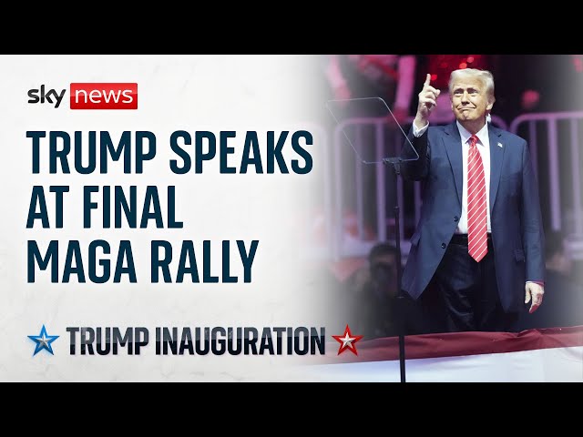 Donald Trump speaks at final MAGA rally before inauguration