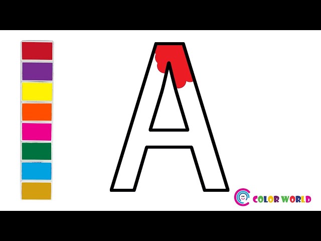 A to Z alphabet for kids, Kids rhymes, collection for writing dotted line for toddlers, Alphabet