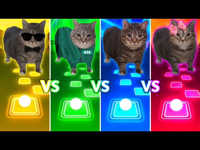 Oiiaoiia Cat - Gangnam Style vs Mingle Game vs Fein vs After Dark | Tiles Hop