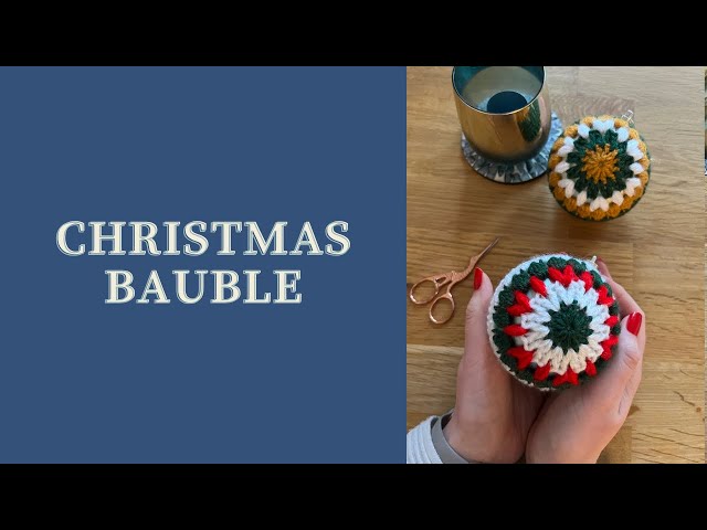 Christmas bauble crochet pattern - easy Christmas crafts