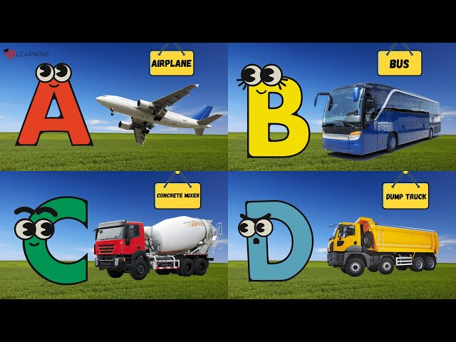 ABC Vehicle Song for Kids | Fun & Catchy A to Z Transportation Learning 🎶🚜🚁 | #abcd #kids