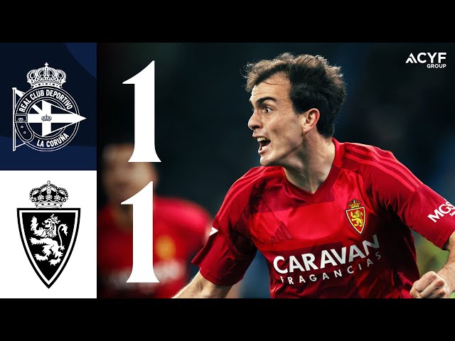 RESUMEN | Deportivo 1-1 Real Zaragoza | LaLiga Hypermotion