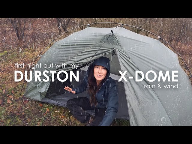 First Time Camping with my Durston X-Dome 1 Tent • Wind & Rain