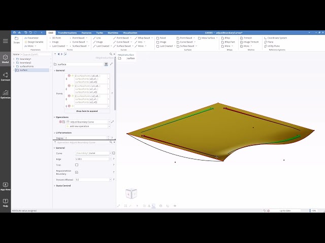 Adjust Surface Boundary Curves